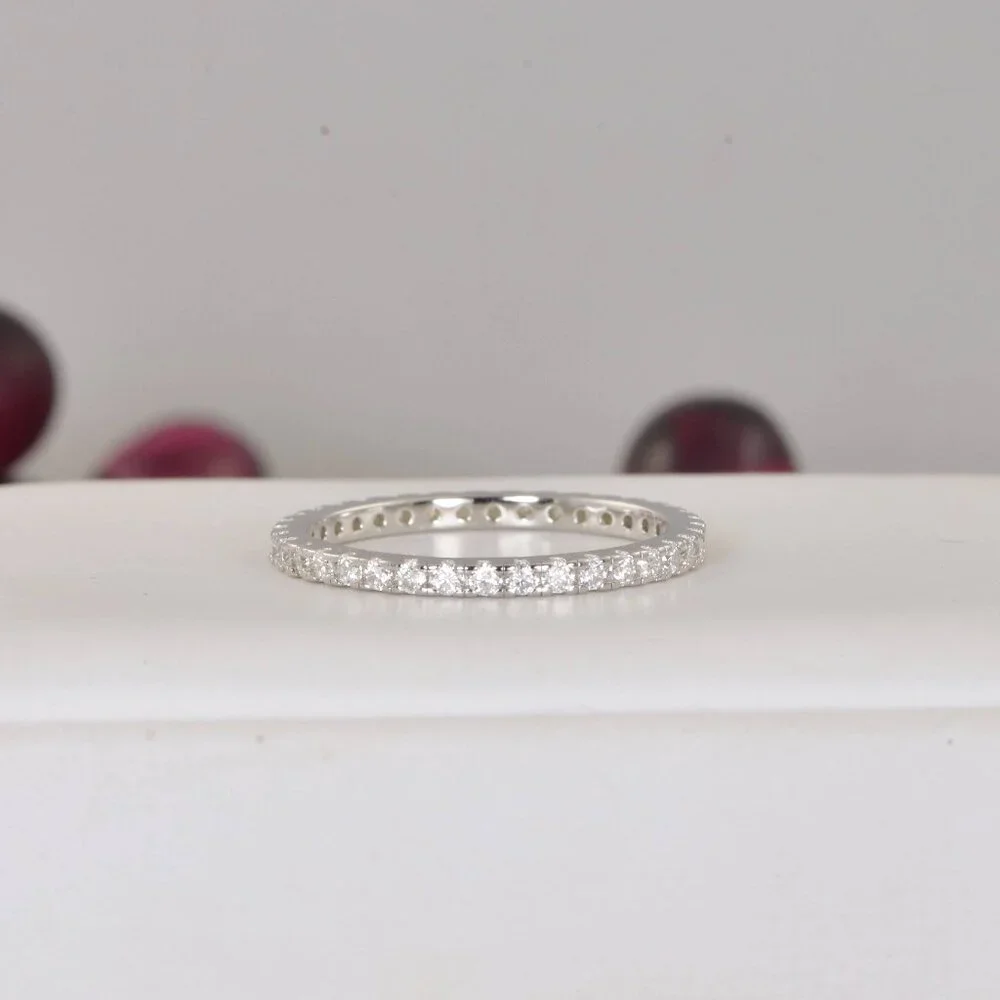 Moissanite Ring Full Eternity Band Ring
